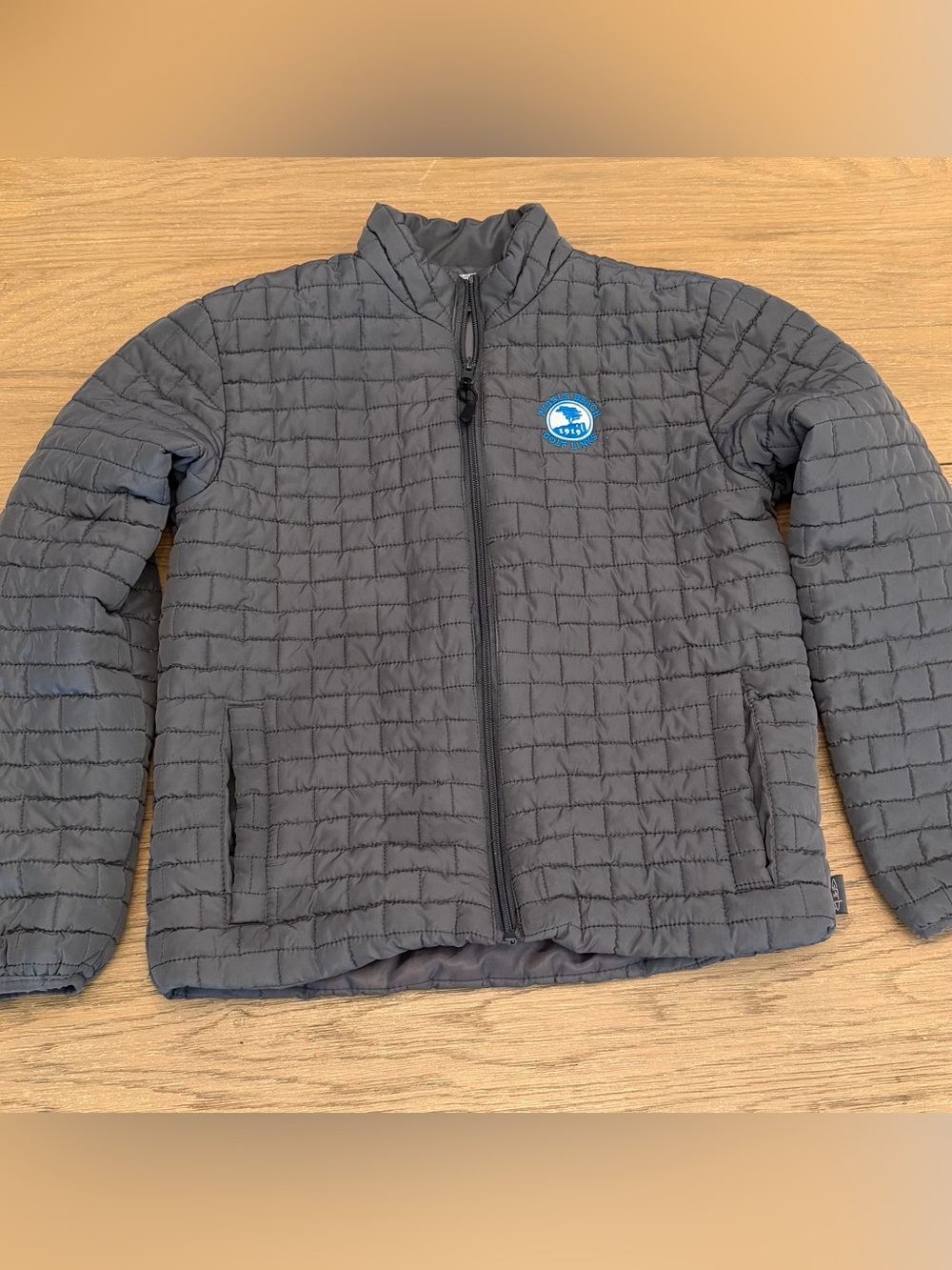 Pebble Beach Kids Quilted Zip-Up Jacket - black